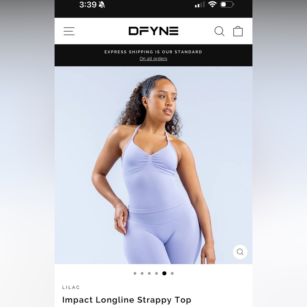 DFYNE Lilac Strappy Top